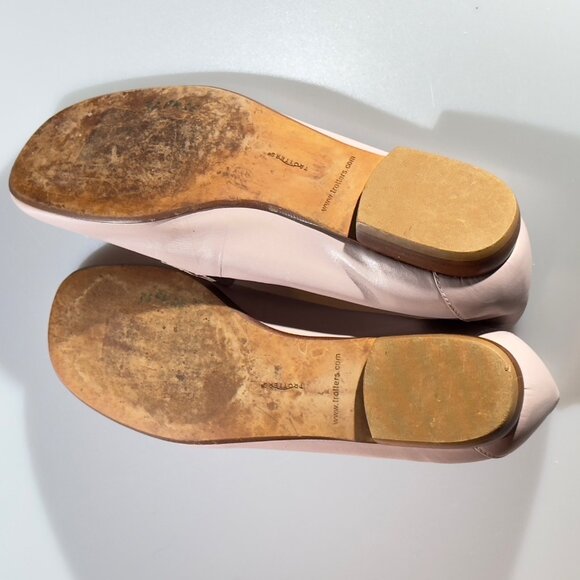 TROTTERS Womens Pink Leather Loafers Silver-tone Metal Chain Accent Stacked Heel - Picture 5 of 9